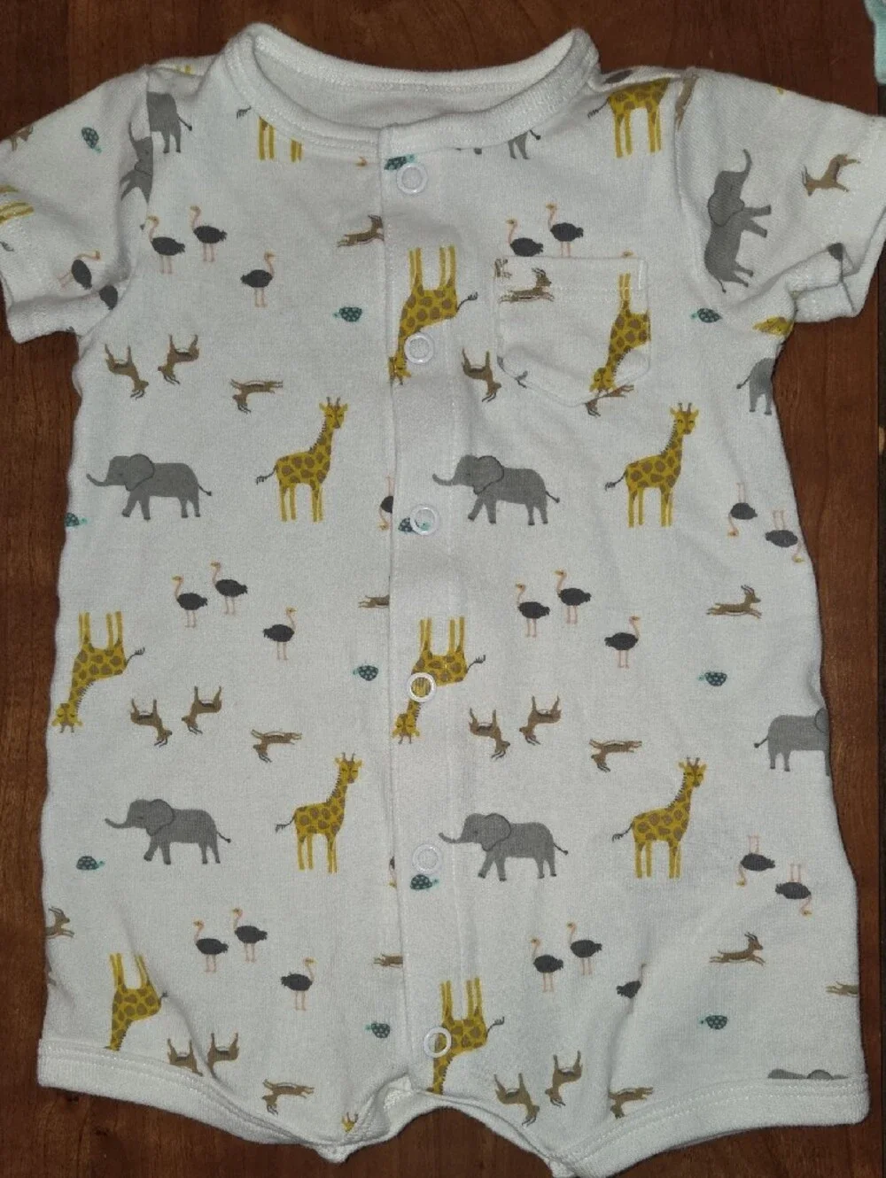Carter's 2-Pack Safari Short-Sleeve Pajama Sets - White & Light Blue